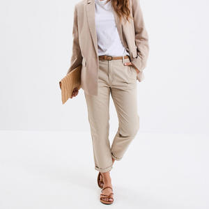 Pantalones Chinos de Moda para Mujer, Tejido de Mezcla de Algodón Suave para Verano, Transpirable, de Secado Rápido, Ecológico, Elegante, Casual, para Uso Diario - Product Image 4