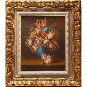 Pintura única sobre lienzo, arte de pared, pintura al óleo española, lista para colgar, para decoración de pared del hogar, 21 x 24, Abcp-57 - Product Image 1