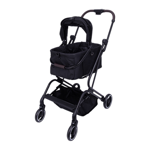 Cochecito plegable de cesta para mascotas de plegado rápido con una mano - Product Image 5