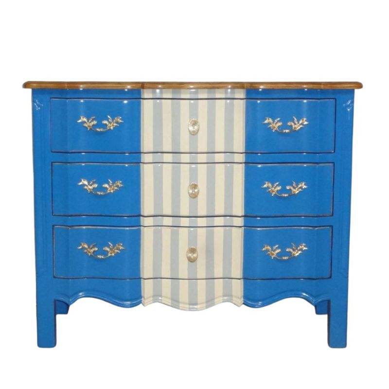 Blue+White+Wood Stain Painted
