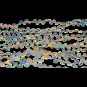 Perles en forme de coeur lisse opale éthiopienne 3x5 à 4x6mm brin de pierres précieuses naturelles fabrication de bijoux perles en gros exportation - Product Image 4