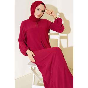 Robe à Manches Larges Bordeaux - Product Image 2