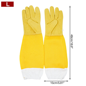 Herramientas de apicultura, suministros directos de fábrica, guantes protectores de abeja de algodón de goma para apicultura China - Product Image 5