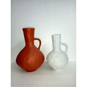 Wholesale Nordic White Matte Vase <b>Set</b> Flat Round Flower Vase for Office & Living Room - High-Quality Craft Decorative <b>Pottery</b> - Product Image 3