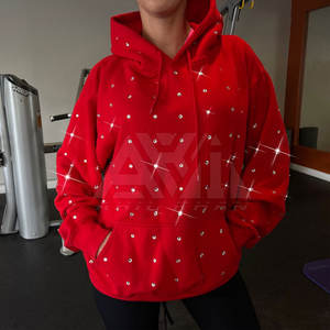 Novedad: Sudaderas con Capucha de Forro Polar con Pedrería para Hombre, Invierno, Color Sólido, Ecológicas y Transpirables - Product Image 1