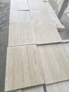 Mosaico de Mármol Travertino Pulido Relleno Beige, Estilo Clásico Claro, para Paredes y Suelos, Corte Personalizado de 20mm, Proyecto Interior de Hotel - Product Image 5