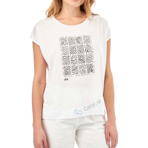 Vente chaude impression personnalisée été femmes coupe régulière coton T-Shirt Slim Sport Style décontracté géométrique Animal imprimé Bangladesh - Product Image 6