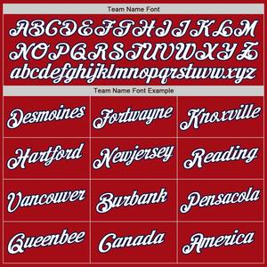 Camiseta de béisbol auténtica de dos tonos blanca y roja personalizada - Product Image 4