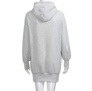Kamro Sport <b>Women</b> Casual Drop Shoulder Cotton Sweatshirt Long Plain Fleece Hoodie Custom Unisex Crewneck Knitted Breathable Soft - Product Image 6