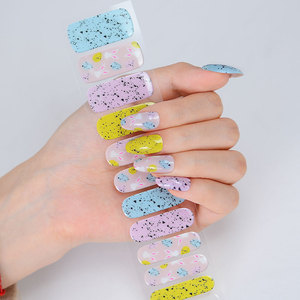 Autocollants pour ongles en gel semi-durcis personnalisés pour Pâques, motif lapin et œuf, longue durée, gel UV, vente en gros - Product Image 3