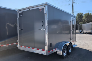 Remolque de Carga Cerrado de Aluminio 7x14 con Eje Tándem, Puerta de Rampa en V, 7000 GVWR, Remolque Utilitario para Transporte de Autos, Precio Económico en Venta - Product Image 2