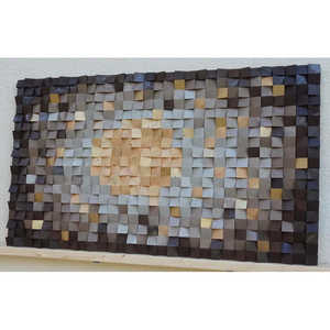 Mosaïque murale décorative en bois brun rustique - Tailles disponibles 2x1.5 2x2 3x1.5 et plus - Product Image 2