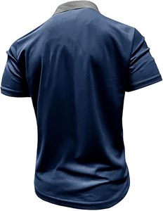 เสื้อโปโลแขนสั้นระบายอากาศสำหรับผู้ชาย, ใหม่ฤดูร้อนเสื้อโปโลผ้าฝ้ายลายทาง/โพลีเอสเตอร์ลำลองสำหรับผู้ชาย - Product Image 3