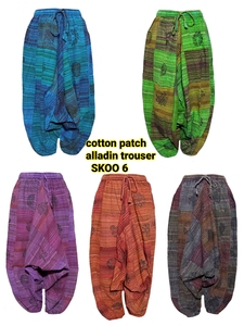 Mới thời trang Bohemian chắp vá cotton Harem quần Aladdin phong cách quần cho phụ nữ thoáng khí, thân thiện với môi vải - Product Image 2