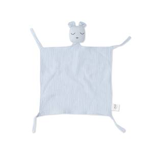 DOUDOU EN BAMBOU-MOD. Napperon tissé à motif de caractères bleu/gris OSO - Product Image 1