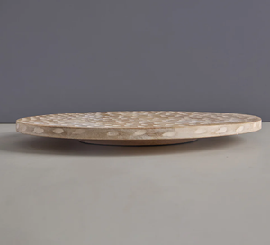 Plateau rotatif en bois de mangue Assiette en bois Occasion de Noël Cadeau de mariage Fourniture d'usine Assiette de cuisine Plateau de service - Product Image 6