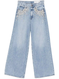 100% coton en gros Denim Jean pantalon évasé avec pierre Top qualité élégant Denim pantalon tendance respirant unisexe Jean pantalon - Product Image 4