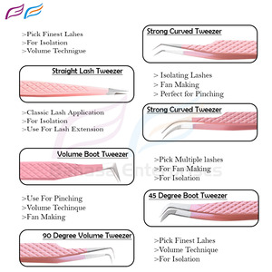 Custom Lash Tweezers Set Straight Curved Boot Isolation Eyelash Extension Tweezers OEM ODM Manufacturer Wholesale - Product Image 2