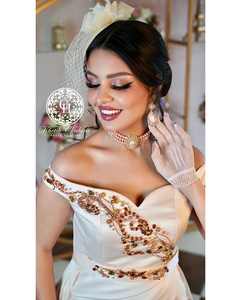 Elegante caftán marroquí blanco sal transpirable Georgette bordado a mano antiestático vestido informal ODM tradicional musulmán - Product Image 3