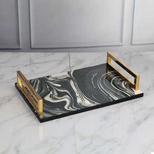 Nouveauté Designer Élégant Plateau de Service en Marbre Nourriture pour Déjeuner Petit Déjeuner Dîner Personnalisation Disponible au Prix de Gros - Product Image 5