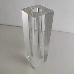 Bougeoir carré en acrylique dur et solide pour Noël Pâques Saint Valentin Événements Eid Bougeoir décoratif - Product Image 1
