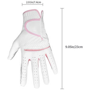 Guantes de golf de cuero Cabretta duraderos de alta calidad para adultos, antideslizantes, resistentes al desgaste, agarre mejorado, comodidad, deportes de Color blanco - Product Image 5