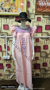 Mode fabrication pas cher été filles mi-longueur robes à manches courtes décontracté élégant fleuri longue robe 2025 nouveauté personnalisé - Product Image 4