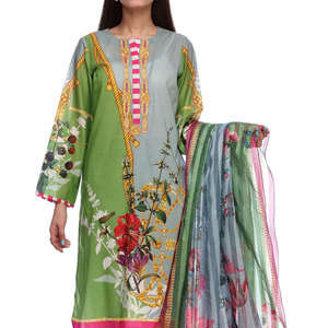 Shalwar kameez-vestido de 3 piezas bordado, prenda informal paquistaní para mujer, 2023 - Product Image 5