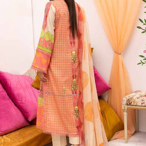 Service OEM – Nouvelle collection d'été décontractée : Ensemble Shalwar Kameez élégant pour femme, motif uni, fait main, respirant, 100 % coton lawn - Product Image 2