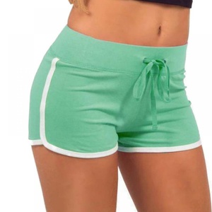 Women's Cotton Booty Shorts – Breathable High Waist Running, Yoga & Fitness Shorts, <b>Candy</b> Color Slim Fit Summer Activewear with - Product Image 4