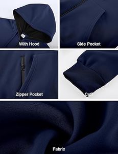 Sudaderas Casuales de Invierno para Hombre, Color Sólido, 100% Algodón, Felpa, Corte Regular, Secado Rápido, Transpirable, Ecológico, con Bolsillo, Alta Calidad - Product Image 6
