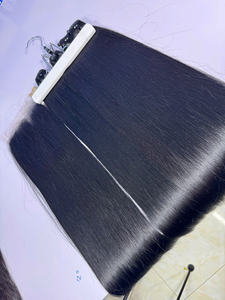 Ready to Ship Factory! Vietnamese 100% Raw <b>Hair</b> Weft <b>Extensions</b> Luxury Seamless Flat Weft Color <b>Black</b> Styles <b>Hair</b> <b>Extension</b> - Product Image 5