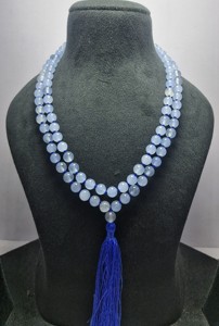 ลูกปัดหยกสีน้ำเงินอมเขียวสุดพิเศษแบบหลวมลูกปัดมาลาแบบทำเครื่องประดับแบบทำมือ - Product Image 2