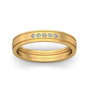 Ishi Diamonds Men’s 18k Gold Lab Grown Diamond Ring - Product Image 1