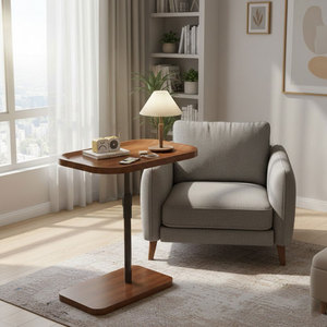 Tavolino da Caffè <span class=keywords><strong>Salvaspazio</strong></span> Convertibile e Sollevabile, <span class=keywords><strong>Tavolo</strong></span> Centrale Pieghevole in Legno con Gambe in Metallo per Piccoli Appartamenti - Product Image 5