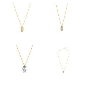 Collar de oro blanco de 10K con diamante cultivado en laboratorio de 1.4cts de alta calidad para mujer VS Clarity EF Color Cable Chain para bodas y fiestas - Product Image 2