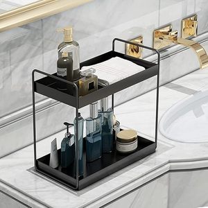 2 Tier Luxury Herb & Spice Shelf Stand <b>Pantry</b> Organizer Commercial <b>Kitchen</b> Seasoning Holder Glass Spice Rack - Product Image 3