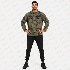 <b>Men</b>’s Black Denim <b>Jacket</b> Wholesale Custom Fashion Jean <b>Jacket</b> for <b>Men</b> Vintage Washed <b>Trucker</b> <b>Jacket</b> Streetwear Casual Workwear - Product Image 3