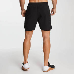 Pantalones cortos deportivos de algodón y poliéster para hombre, pantalones cortos deportivos de felpa francesa cómodos con patrón sólido y etiqueta privada OEM - Product Image 5