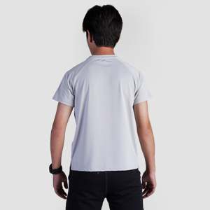 เสื้อยืดเจอร์ซีย์สีเทาอ่อน GA Essential Solid ผลิตจากโพลีเอสเตอร์ 100% น้ำหนัก 300 กรัม พิมพ์ลายด้วยเทคนิคซิลค์สกรีน - Product Image 2