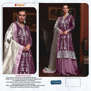 Tendance Designer Hiver Collection Velours Salwar Kameez Palazzo Costume pour Mariage et Festival Porter d'Inde - Product Image 3