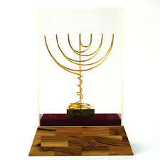 Classic Finish Brass Menorah Candle Holder Hanukkah Candle Stand Jewish <b>Lamp</b> Decorative Home Accent - Product Image 3