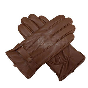 Guantes de conducción de cuero para hombre de alta calidad hechos a medida para uso al aire libre de moda de invierno en todos los tamaños - Product Image 2
