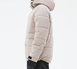 Chaqueta acolchada de talla grande con logotipo impreso personalizado OEM/ODM para hombres con capucha desmontable, chaqueta cálida de invierno con burbujas de alta calidad - Product Image 3