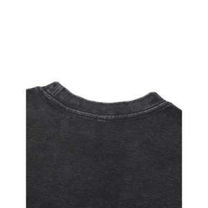 Camiseta Oversize Estilo Waffle con Estampado Gráfico y Lavado Mineral - Transpirable, Antiarrugas, Estilo Hip Hop - Product Image 6