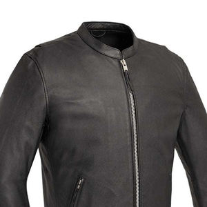 Venta directa de fábrica Chaqueta de cuero de invierno para hombre de alta demanda en color sólido - Product Image 4