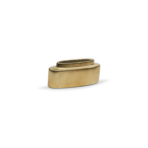 CUD5604GD - Maceta floral estrecha dorada única - 9.5 L x 4 H - Product Image 1