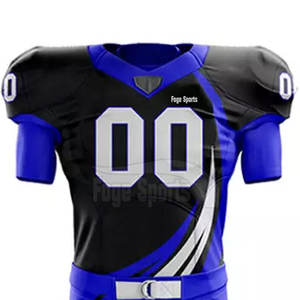 Uniforme de Fútbol Americano de Alta Calidad y Bajo Precio, 100% Poliéster, Transpirable, de Secado Rápido, Manga Corta, Colores y Logotipo Personalizables, para Hombre - Product Image 3