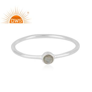 Nouveauté Bague empilable en argent sterling fin avec pierres précieuses en labradorite naturelle, bijoux personnalisés pour femmes, cadeau pour elle - Product Image 3