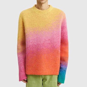 Athlétique International Personnalisé Hommes Pull À Manches Longues Hiver Pull Tricoté Respirant Mohair Tricots Ras Du Cou OEM/ODM - Product Image 1